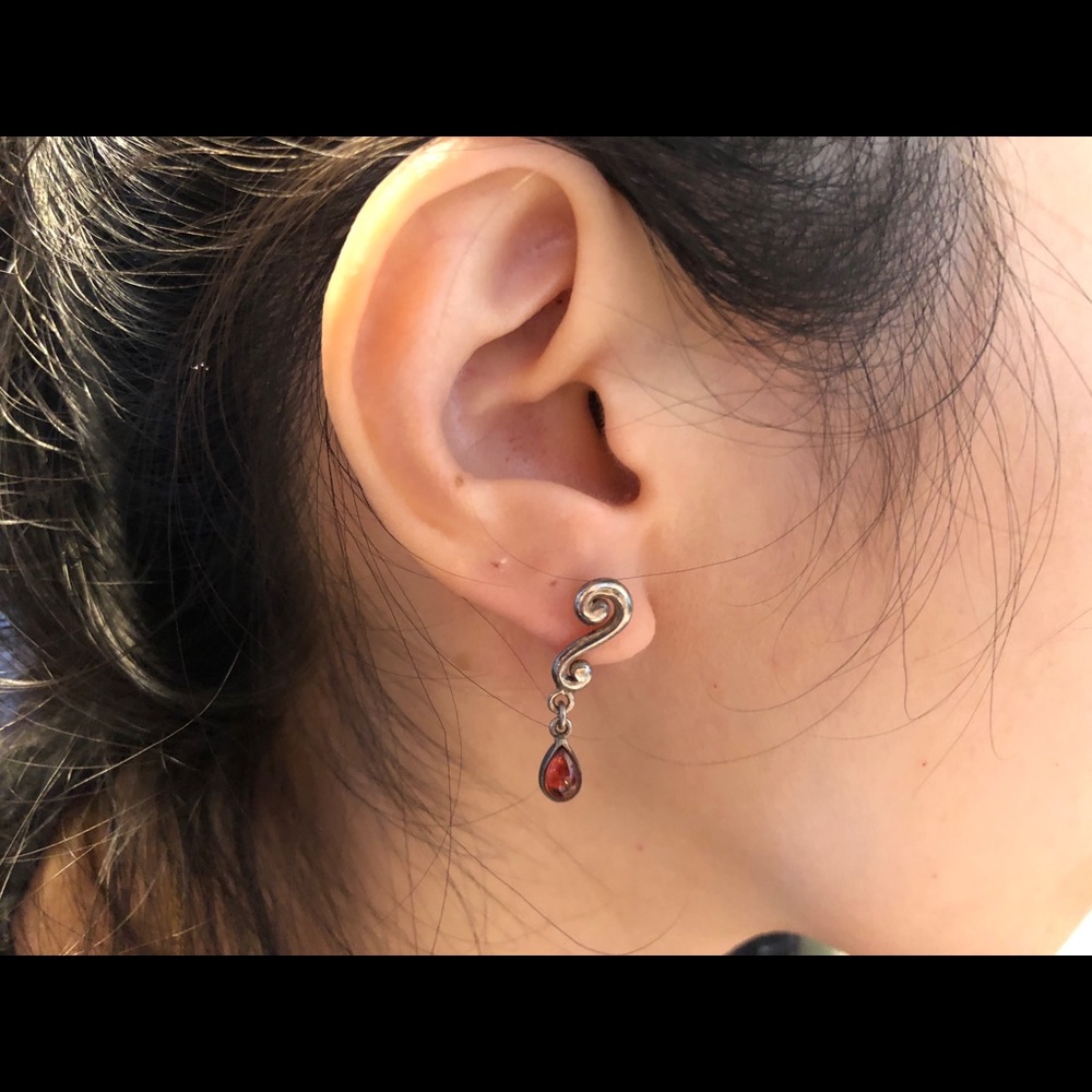 925 stamped sliver earrings